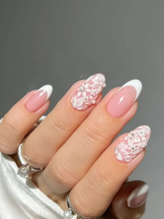 Top 8  Spring Wedding Nail Ideas, From Pearly Tips to White Chrome